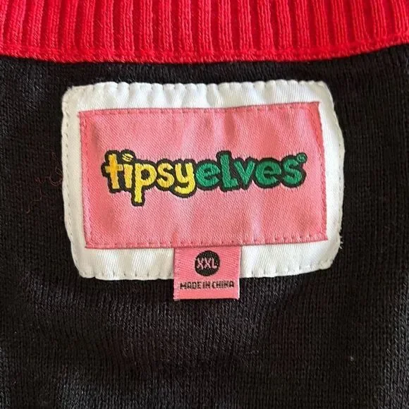 Tipsy Elves XXL Bow Tie Christmas Cardigan Sweater Men Woman - Picture 2 of 8